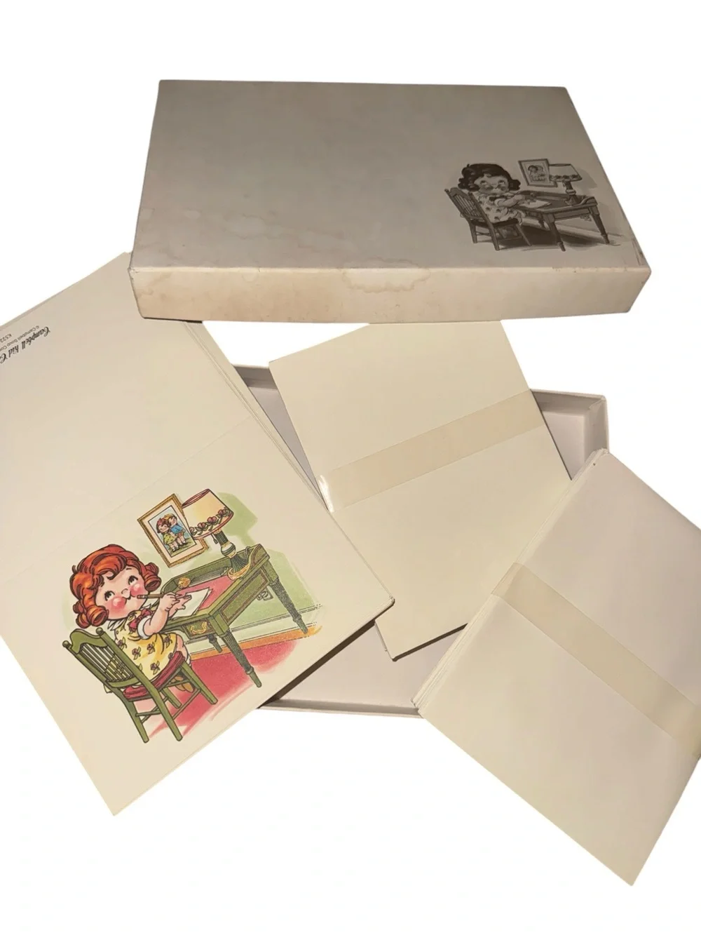 Vintage 1982 Campbell Kid Collection Stationery Letter Writing Set K522 Boxed 33